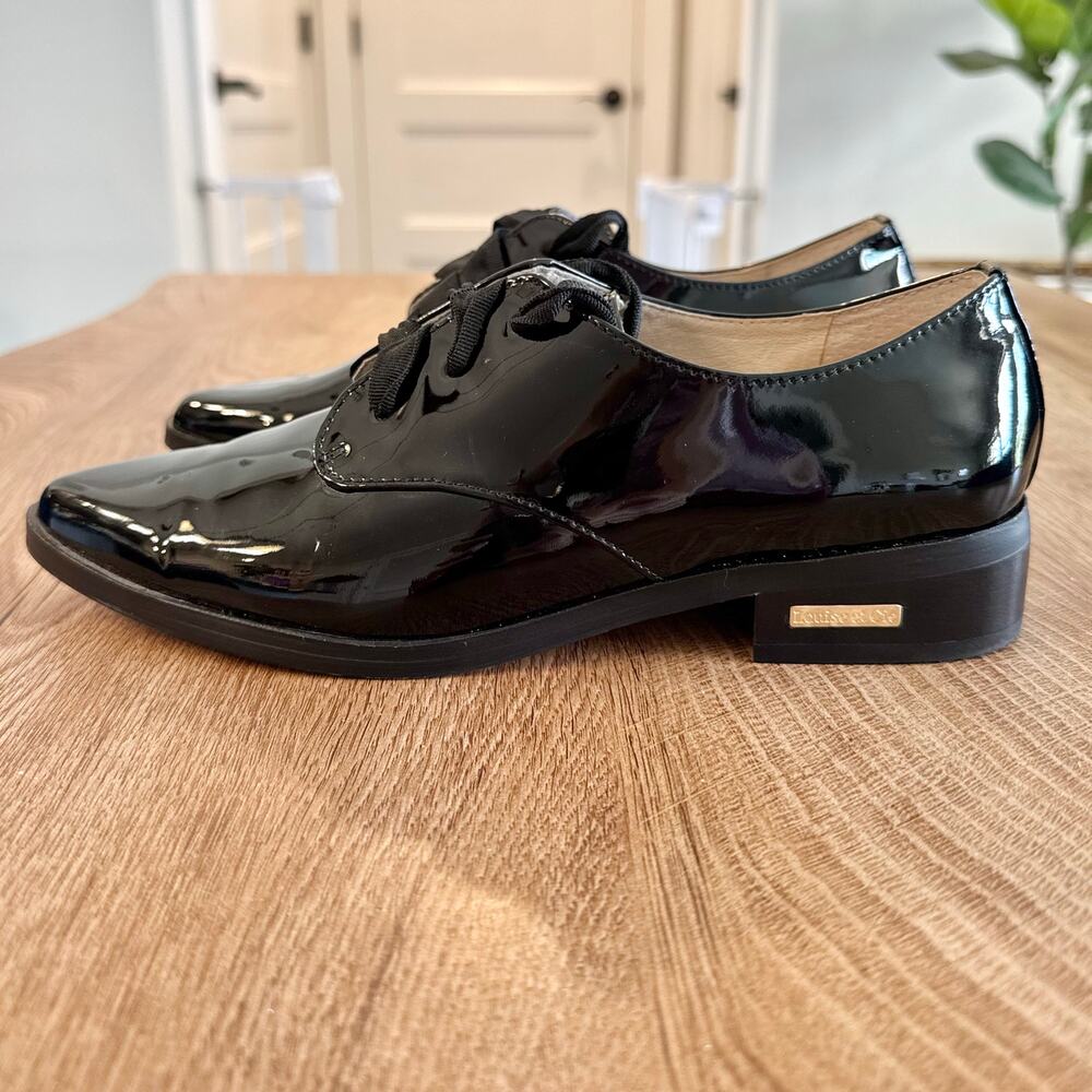 Louise et Cie Adwin Black Patent Oxfords | Women’s Size 6.5